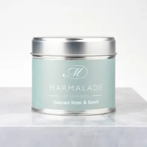 Marmalade Tuscan Lime & Basil Tin Candle