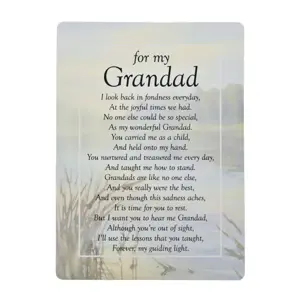 **MULTI 12** Graveside Cards - For My Grandad