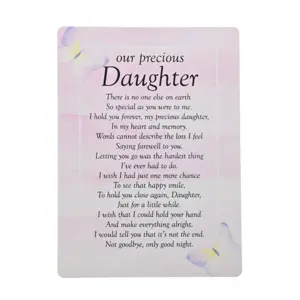Memorial Card Precious Daughter