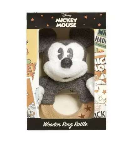 Mickey Mouse Wooden Ring Rattle