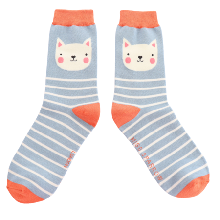 Kitty Stripes Powder Blue