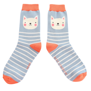 Kitty Stripes Powder Blue