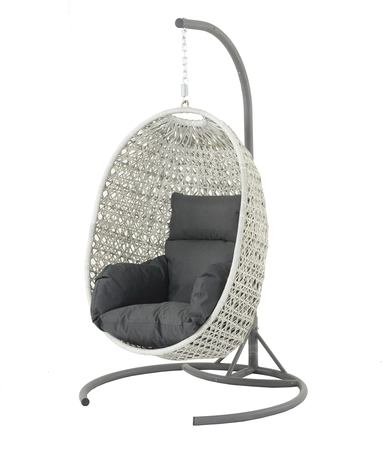 Monterey Single Hanging Cocoon & Cushions Dove Grey