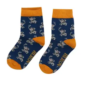 Boys Elephants Socks Navy 2-3Y