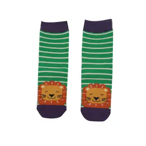 Miss Sparrow Boys Lions Socks Green 2-3Y