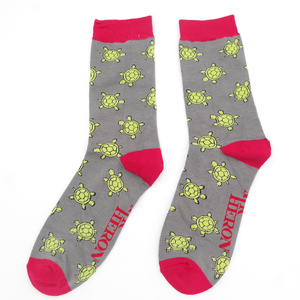Mr Heron Turtles Socks Grey