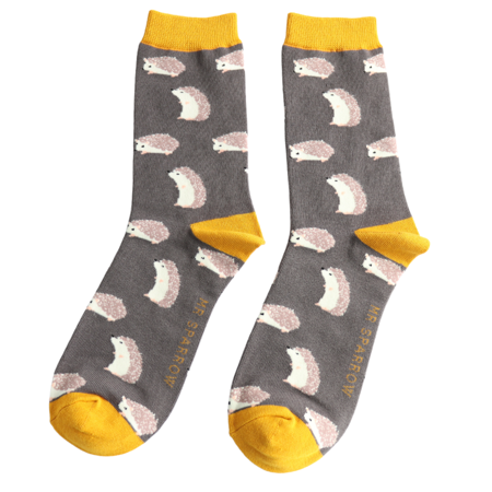 Mr Sparrow Cute Hedgehogs Grey