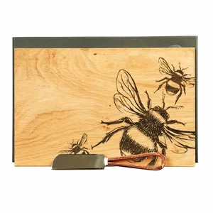 Oak Bee Cheese Board & Knife