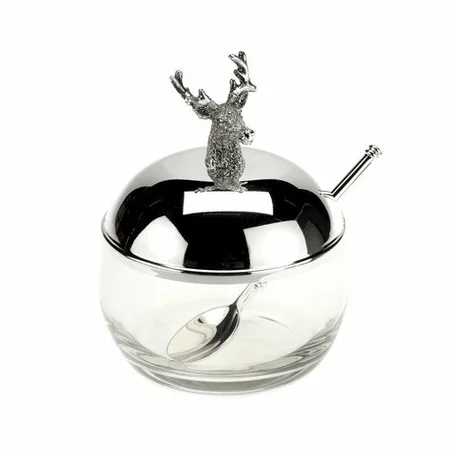 S/P Jam Dish w. Stag` head