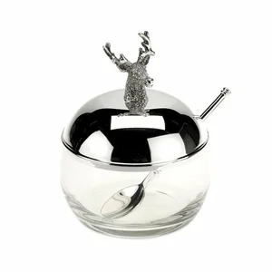 S/P Jam Dish w. Stag` head