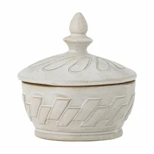 Pauline Jar w/Lid, Nature, Stoneware