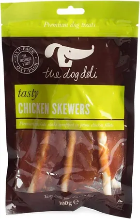 P/Face Dog Deli Chicken Skewers 100g
