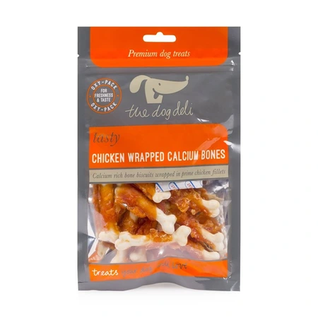 P/Face Dog Deli Chicken Wrapped Calcium Bones 100g
