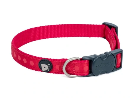 Petface Red Tonal Dots Dog Collar Large
