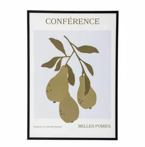 Poire Illustration w/ Frame, Black, P - image 1