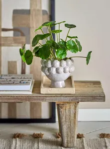Poldor Flowerpot, Grey, Stoneware - image 2