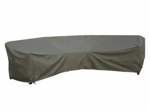 Curved Corner Sofa Set Cover Khaki - image 1
