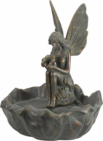 S/G Solar Water Feature Fairy Leaf
