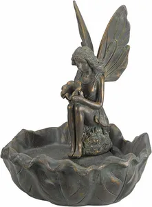 S/G Solar Water Feature Fairy Leaf