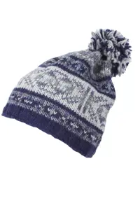 STORNOWAY BOBBLE BEANIE BLUE