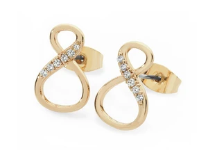 8 SHAPE INFINITY STUD EARRINGS GOLD (BS00933) 120358