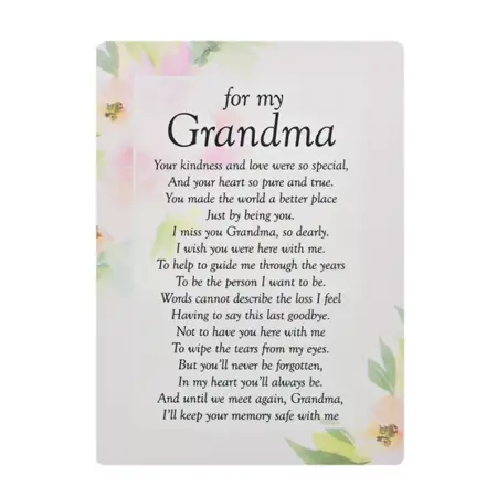 **MULTI 12** Graveside Cards - For My Grandma
