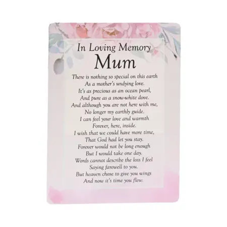 W B & Co Graveside Memorial Cards -Memory Of Mum