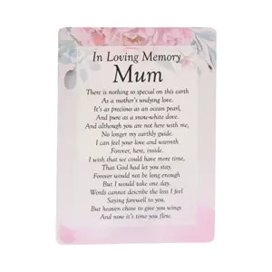 W B & Co Graveside Memorial Cards -Memory Of Mum
