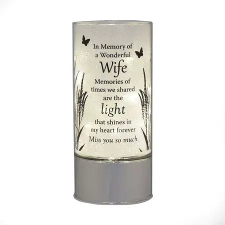 W B & Co Memorial Thoughts Of You Tube Light - Wife