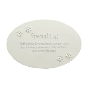 Widdop Thoughts of You Resin Memorial Plaque - Cat