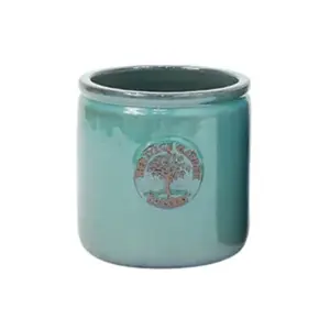 Edwin Cylin Turquoise Pot 19Cm