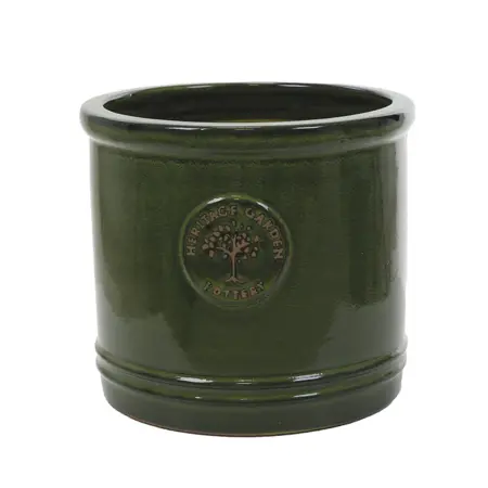 Heritage Cylinder Pot Green 25cm