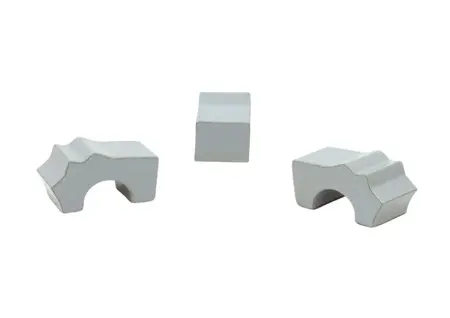 Large Grey Glazd Pot Feet X3