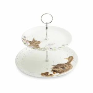 Wrendale Portmeirion 2 Tier Cake Stand