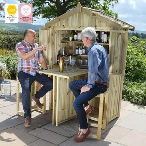 ZOL Garden Bar & 2 Stool Set - image 1