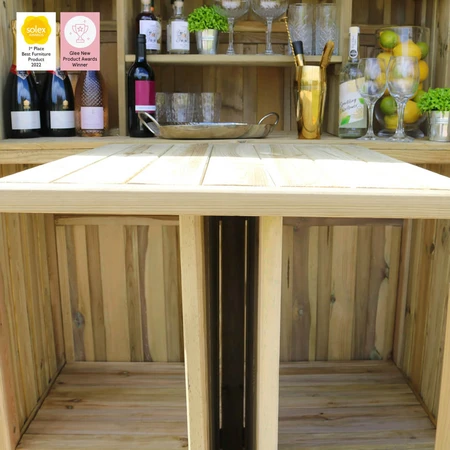 ZOL Garden Bar & 2 Stool Set - image 3