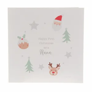 Happy First Christmas as Nana Greeting Card 2024